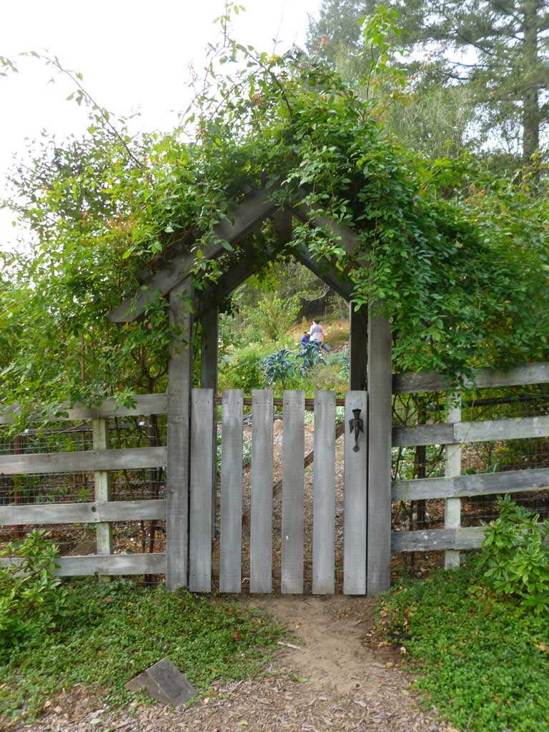 Built garden threshold marking a transition in the landscape